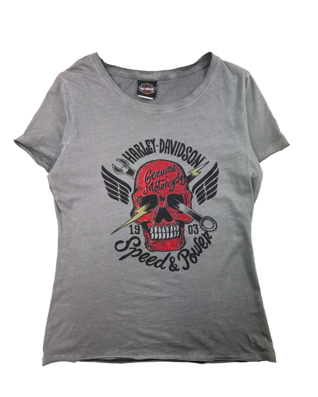 Harley Davidson Speed & Power vintage t-shirt front view women's M