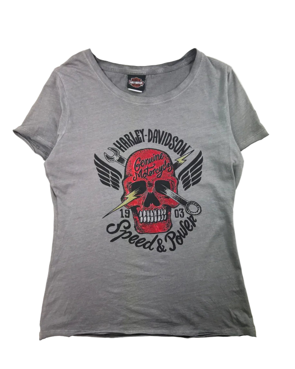 Harley Davidson Speed & Power vintage t-shirt front view women's M
