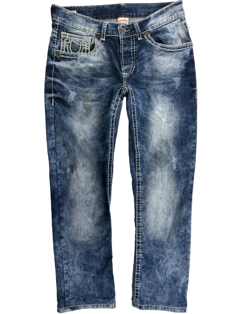 Vintage True Religion Straight Leg Jeans – front view, size 33