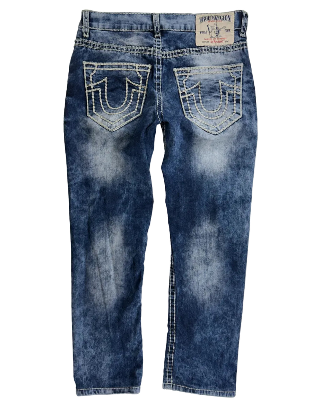 Vintage True Religion Straight Leg Jeans – back view, size 33