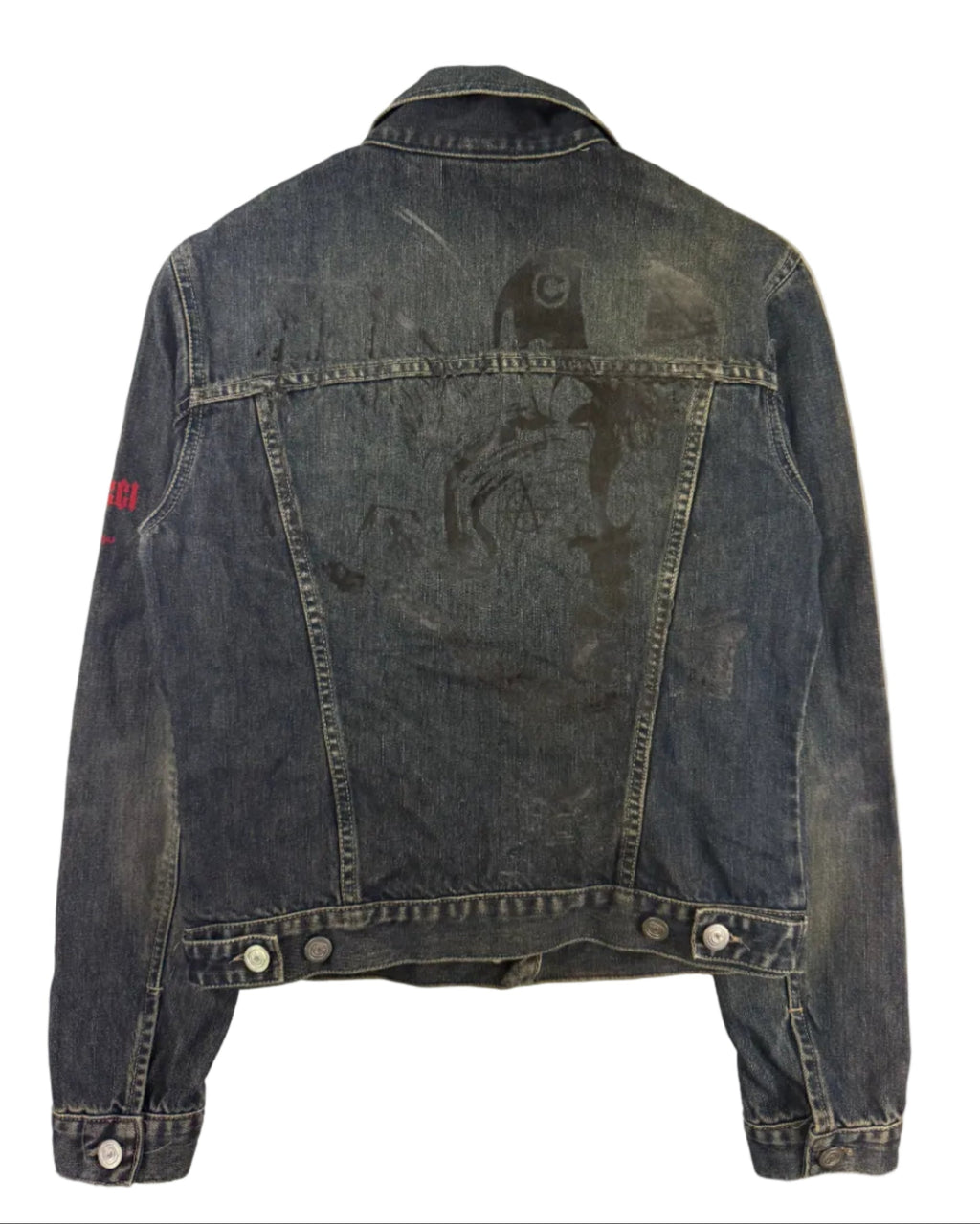 Vintage Casucci denim jacket – back view, fits size S