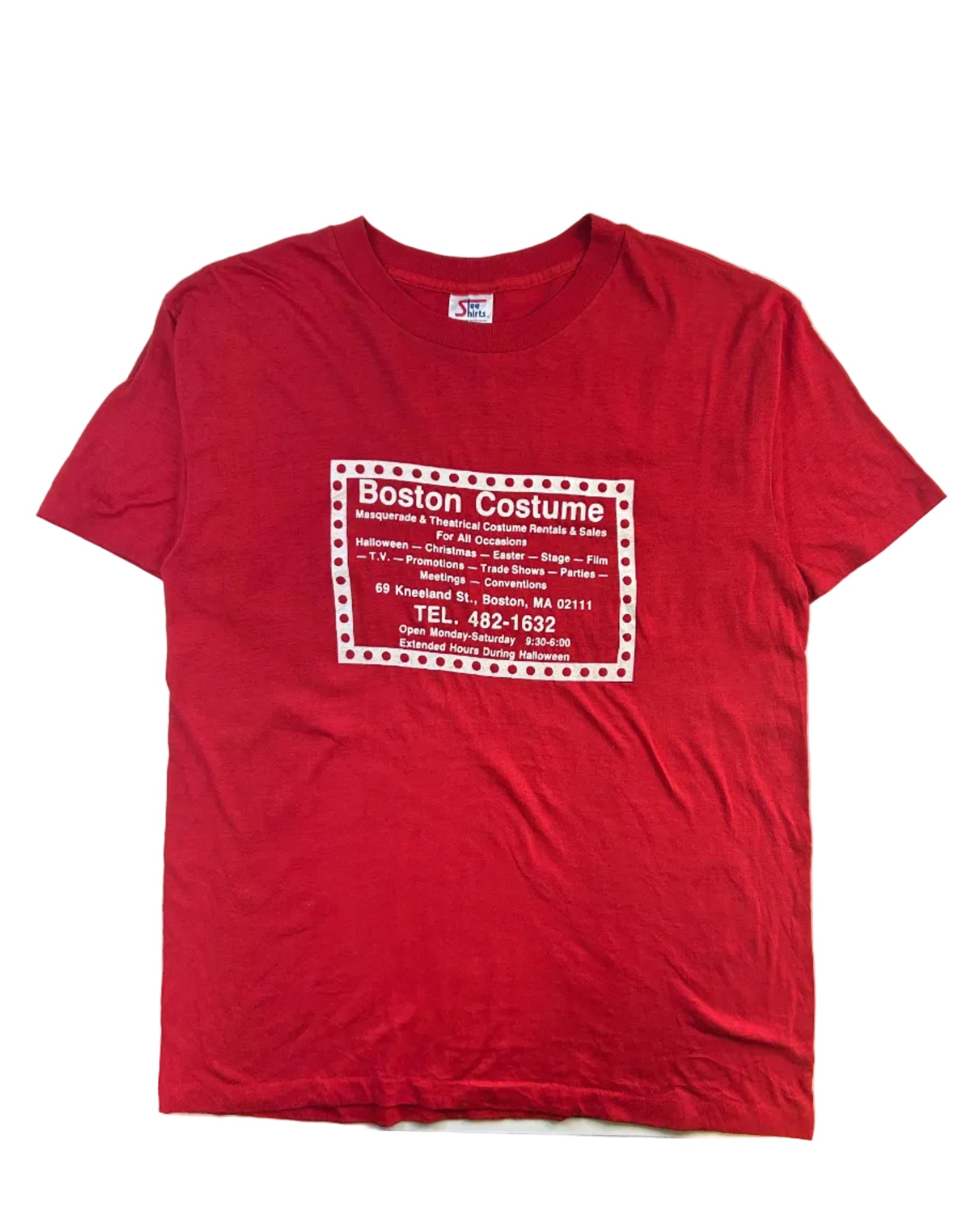 VINTAGE 80s BOSTON COSTUME SINGLE STITCH T-SHIRT