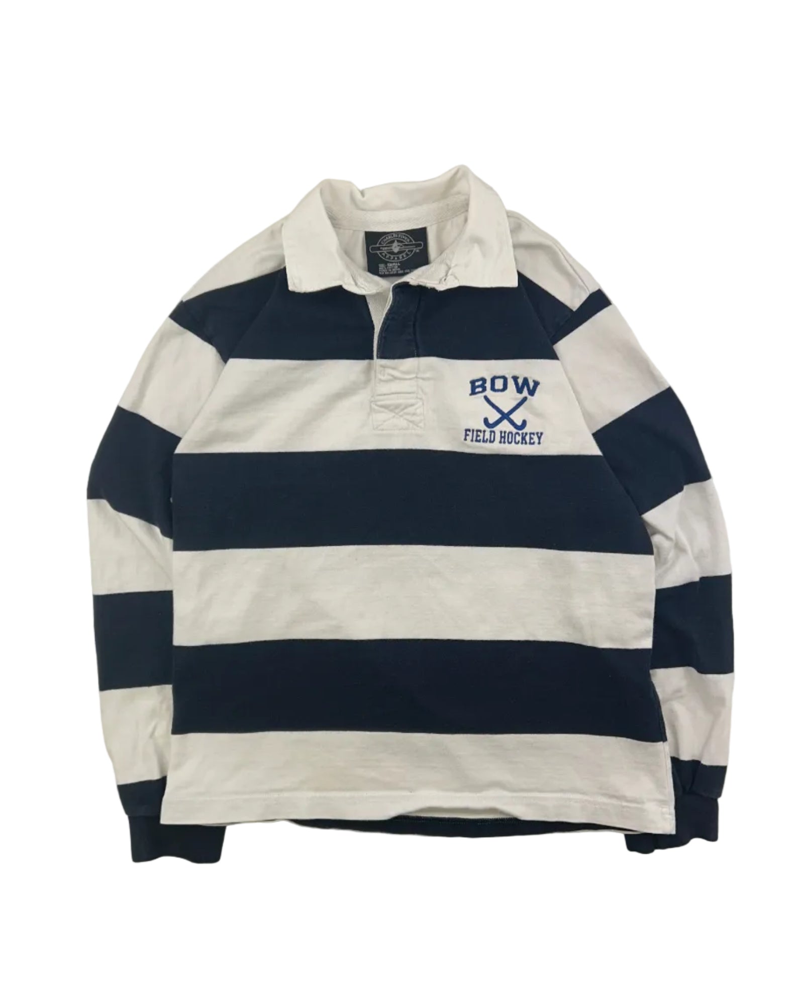 CHARLES RIVER APPAREL VINTAGE BOW FIELD HOCKEY RUGBY SHIRT