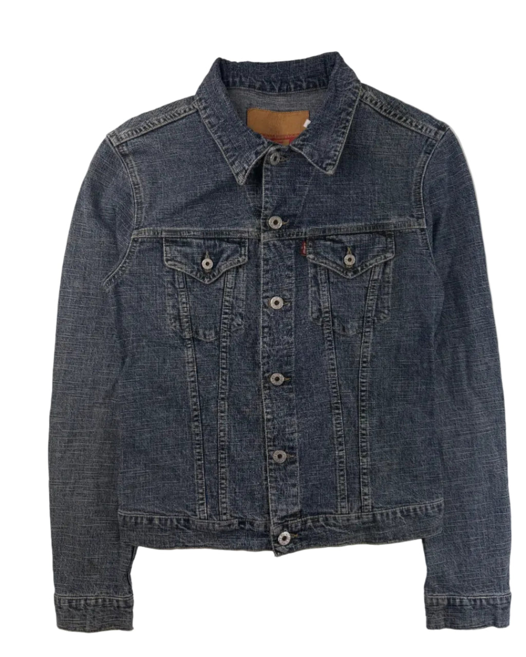 Vintage Denim Provider Met denim jacket – front view, size M