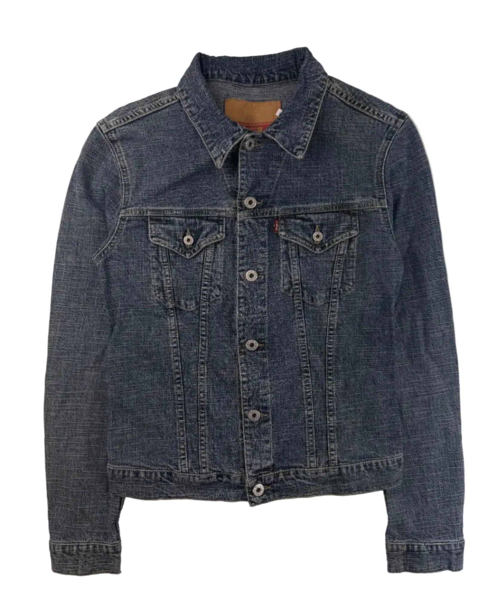 Vintage Denim Provider Met denim jacket – front view, size M
