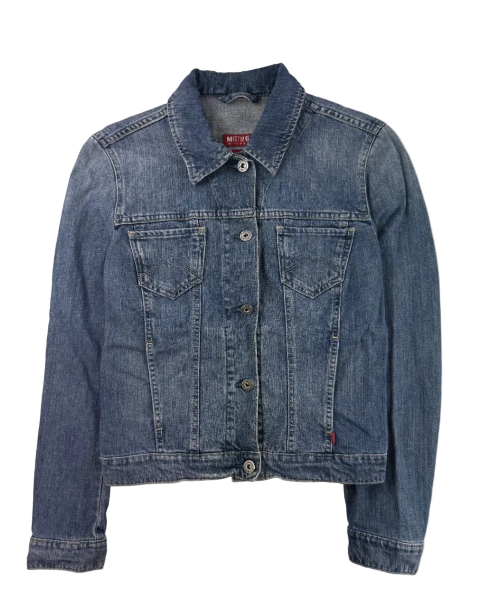 Vintage Mustang Jeans denim jacket – front view, size S