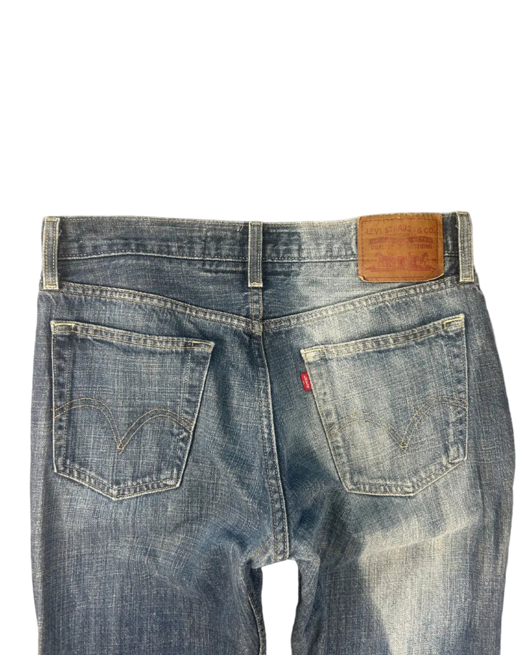 Vintage Levi's 527 low bootcut farkut tasku lähikuva, koko W32 L30