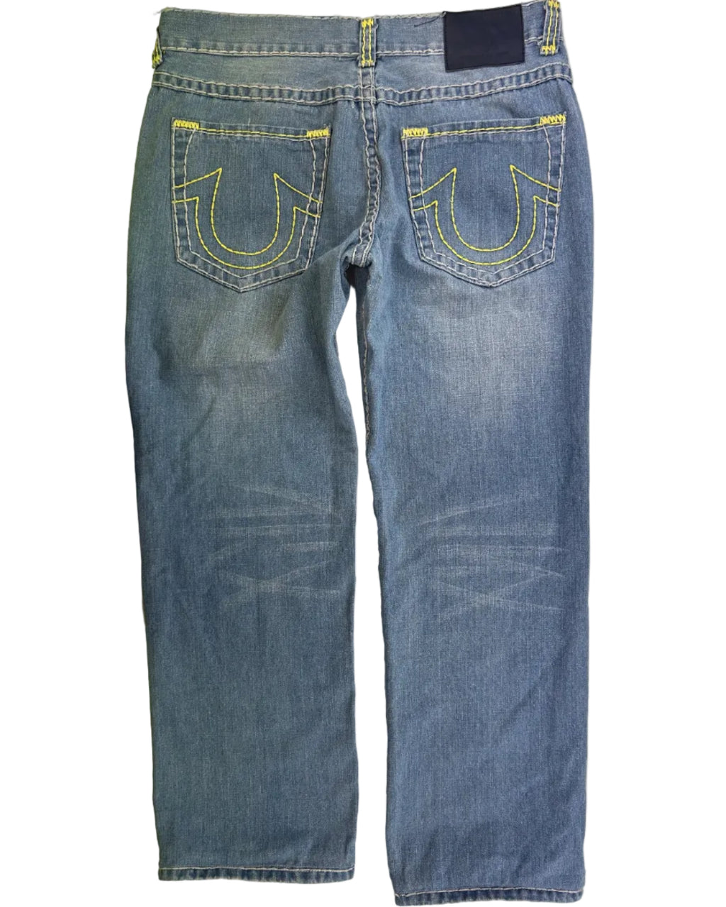 Vintage True Religion Super T Contrast Jeans – back view, size 38