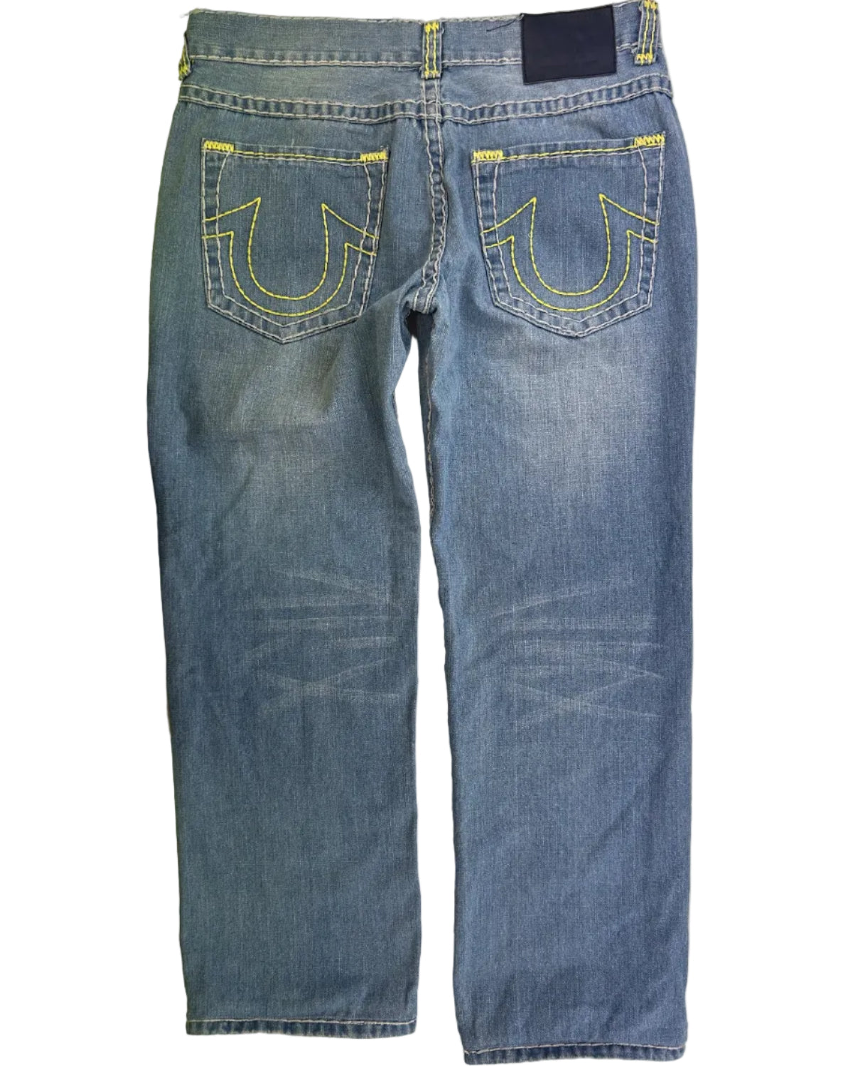 Vintage True Religion Super T Contrast Jeans – back view, size 38