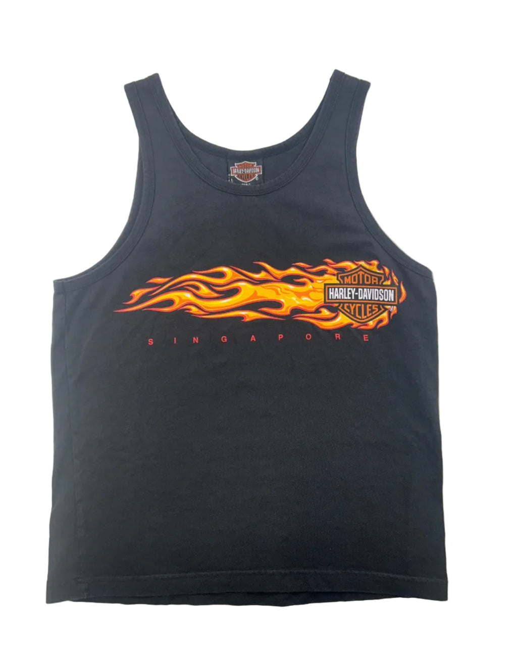 Harley Davidson Singapore vintage tank top front view size S