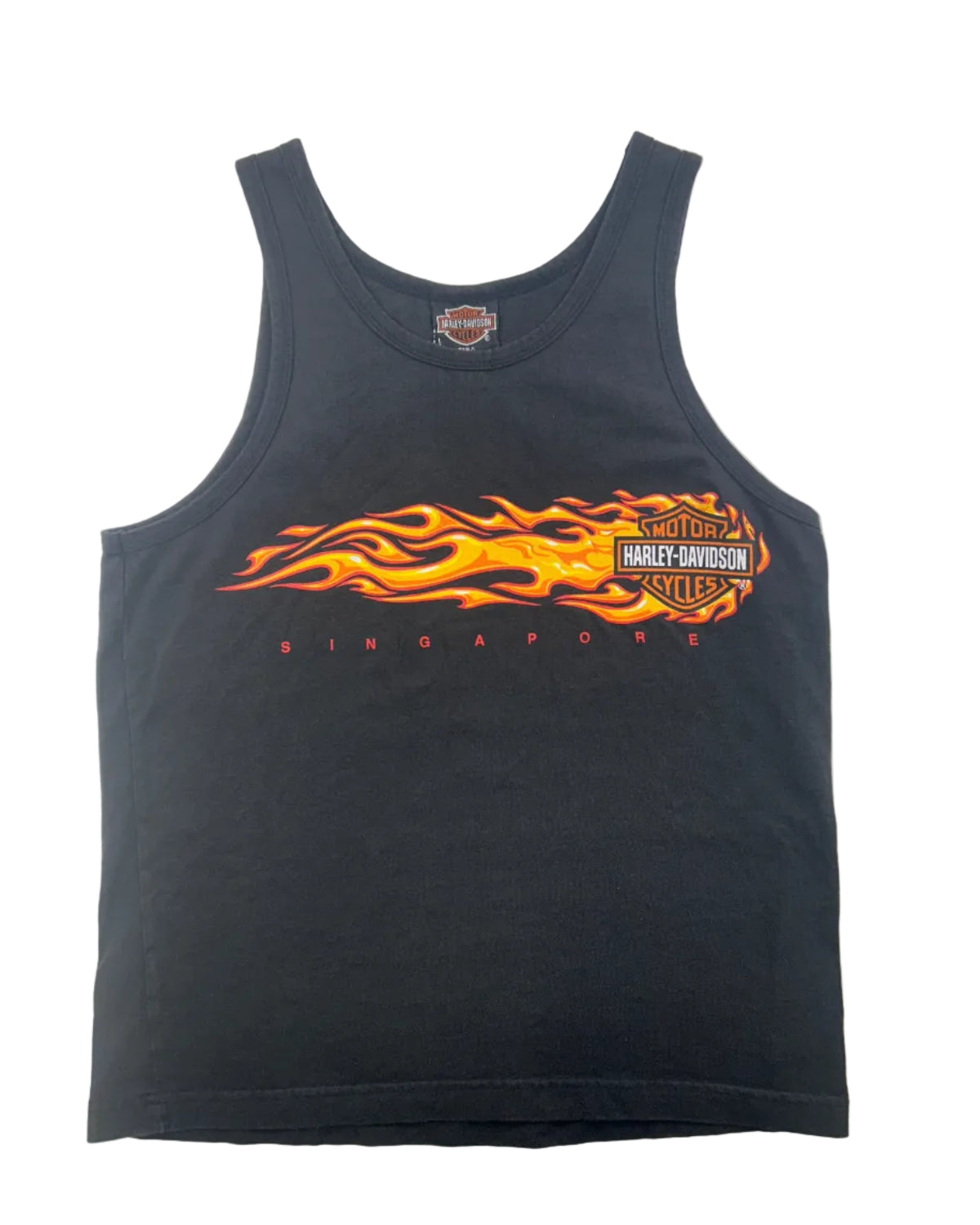 Harley Davidson Singapore vintage tank top front view size S