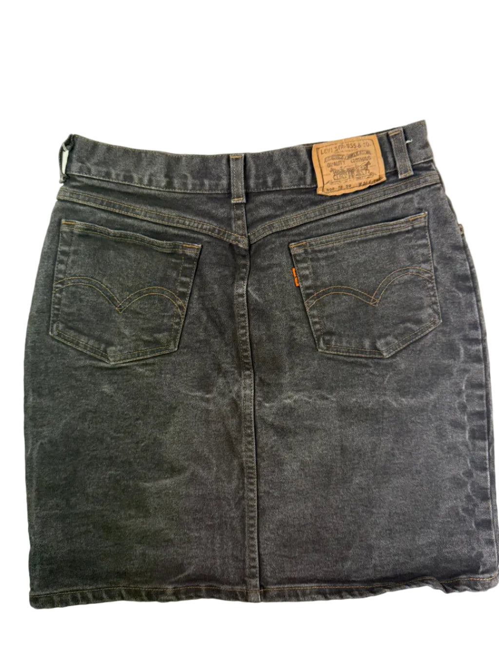 VINTAGE LEVI'S ORANGE TAB BLACK SKIRT - MADE IN ITALY 1988