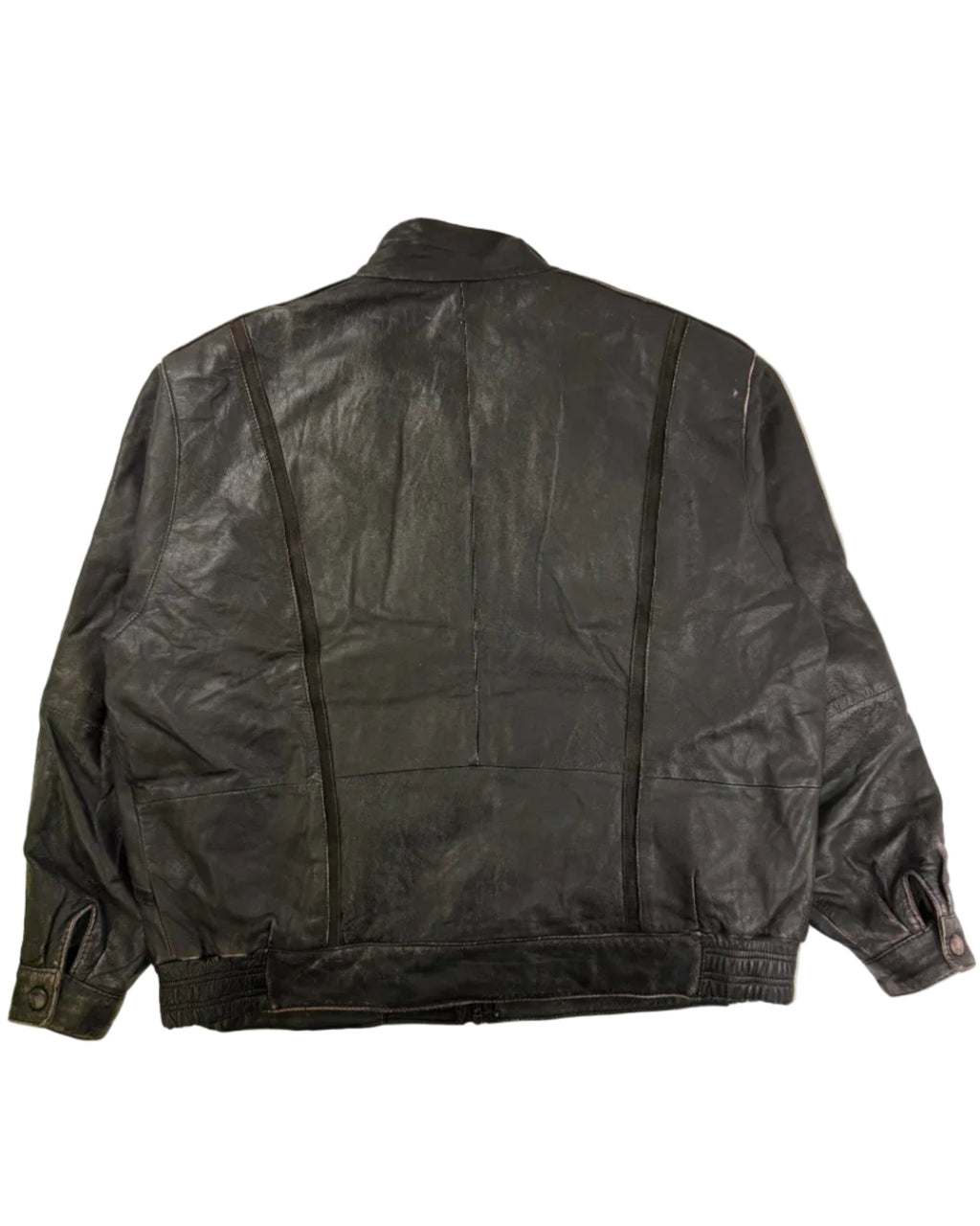 Vintage leather jacket – back view, size 44