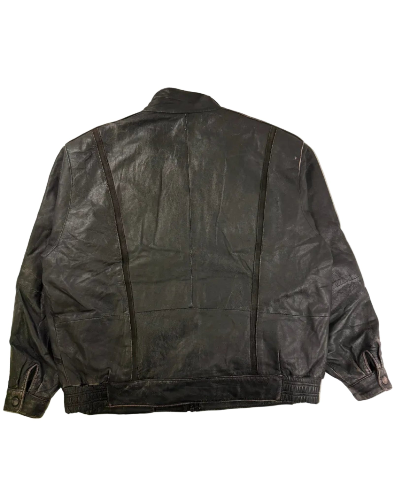 Vintage leather jacket – back view, size 44
