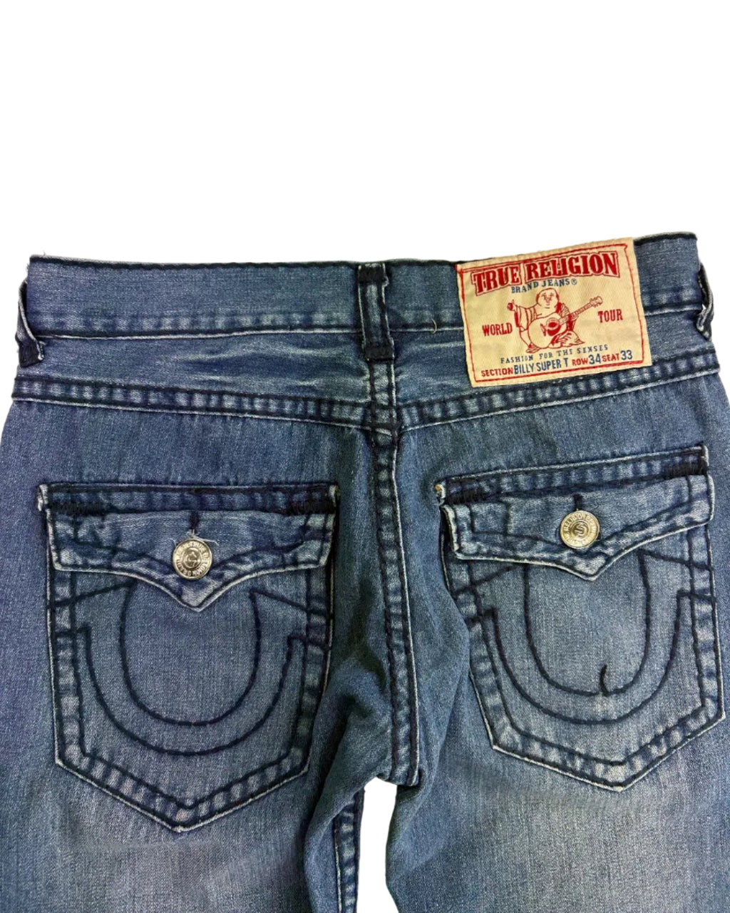 Vintage True Religion Billy Super T Jeans – back detail, size W34 L33