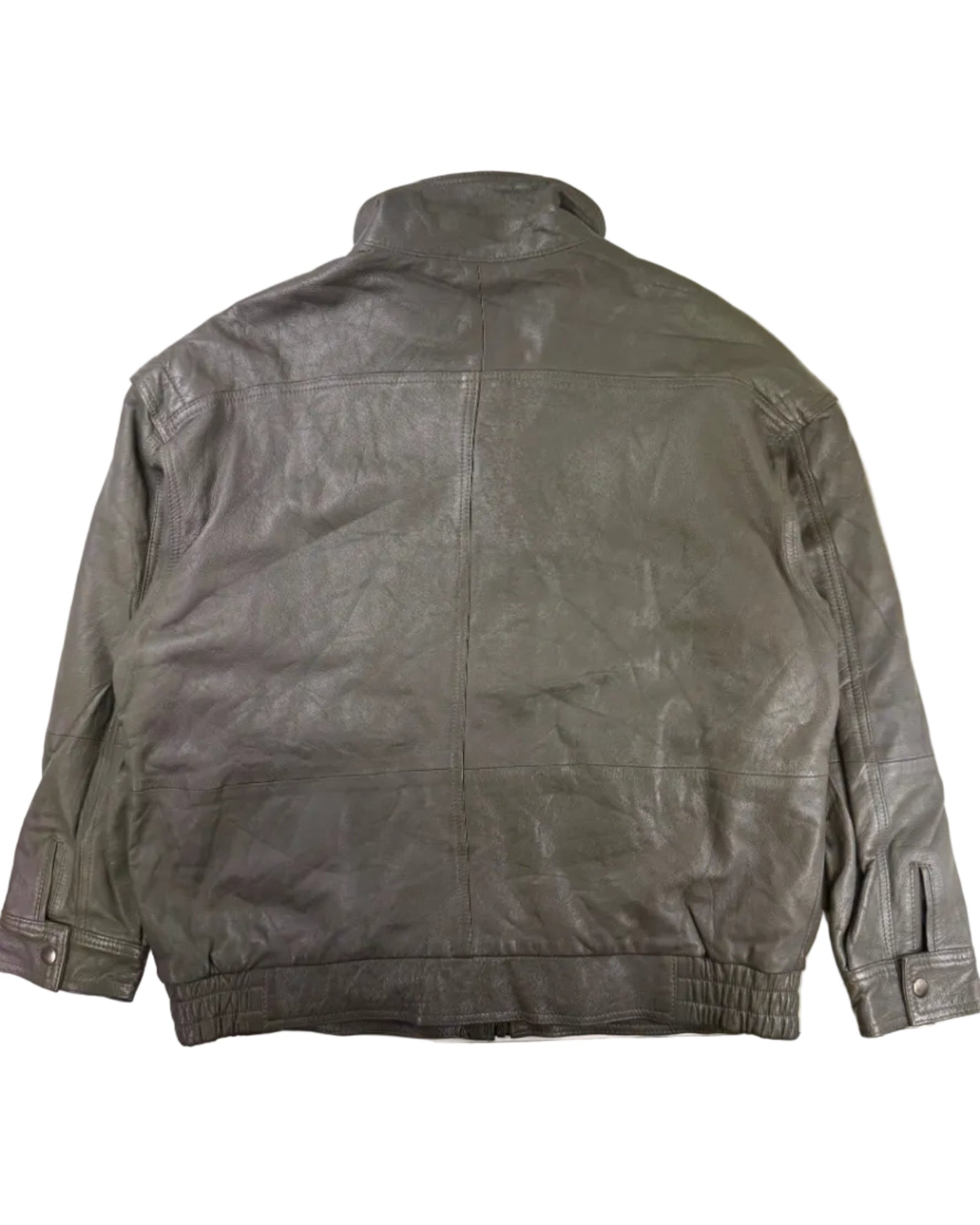 Vintage Josef Wormland leather jacket – back view, fits size M