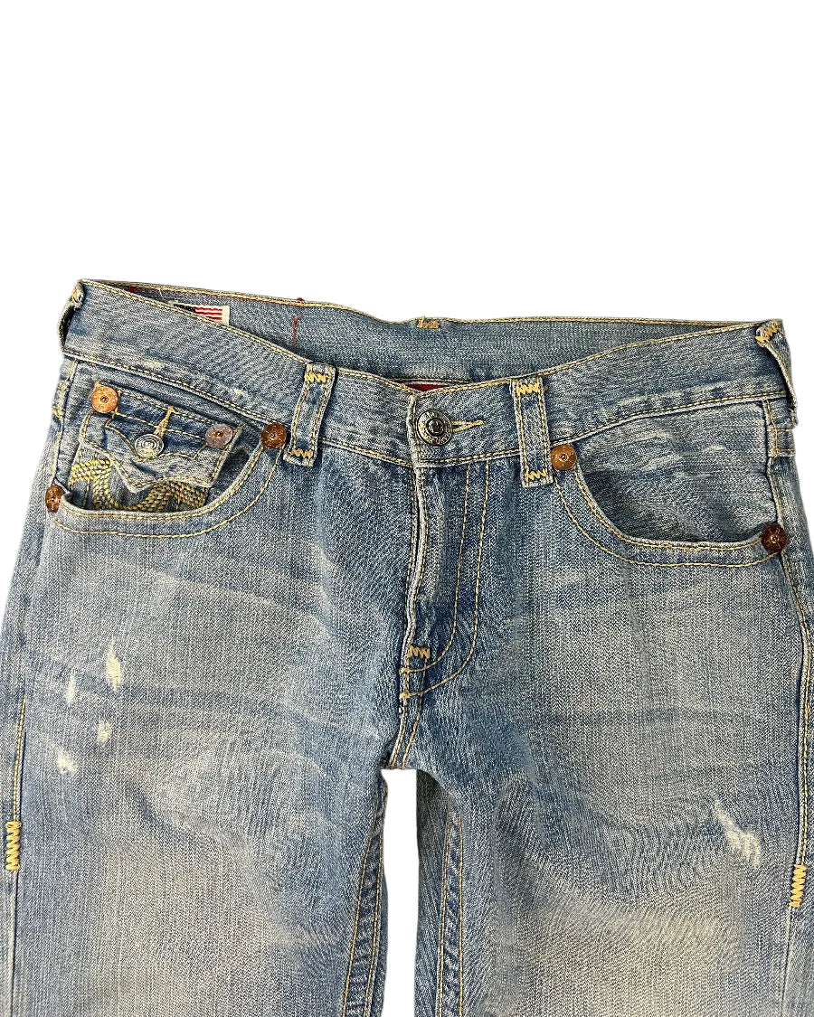 Vintage True Religion Billy Super T farkut yksityiskohta, koko W34 L25