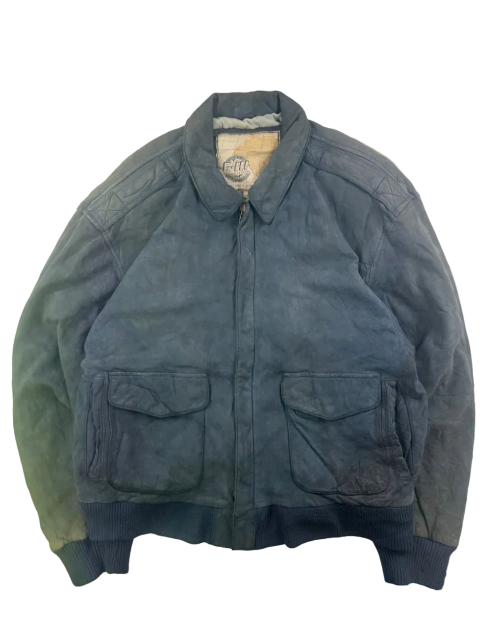 Vintage G-III Global Identity leather bomber jacket front