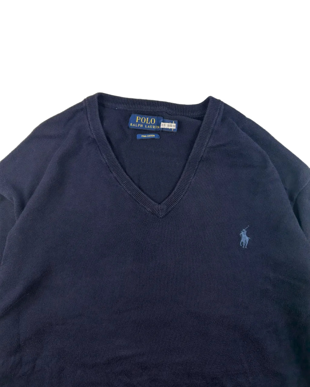 POLO RALPH LAUREN PIMA COTTON V-NECK SWEATER