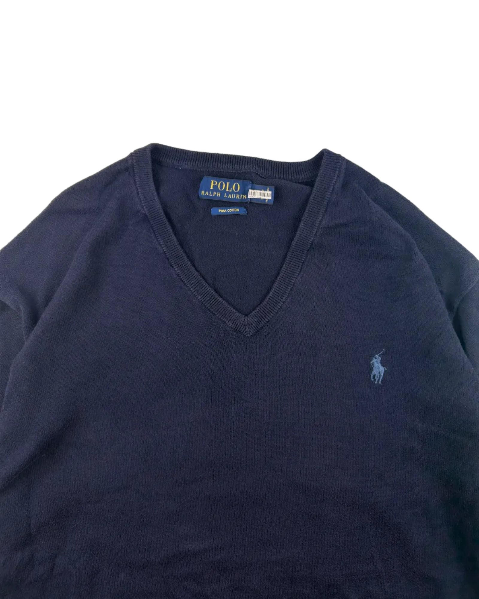 POLO RALPH LAUREN PIMA COTTON V-NECK SWEATER