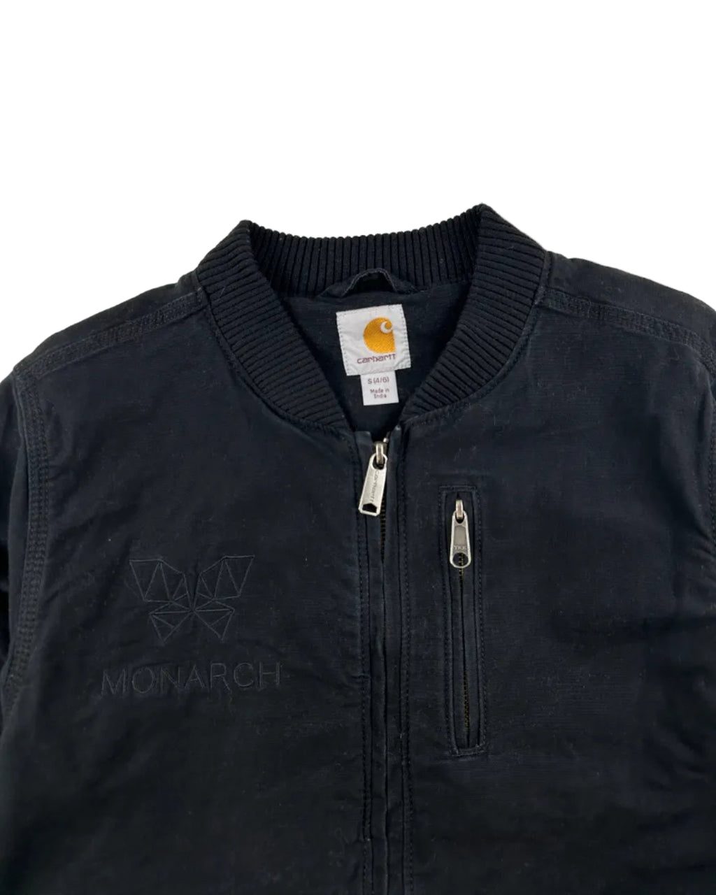 Vintage Carhartt Monarch workwear-takki yksityiskohta, koko S
