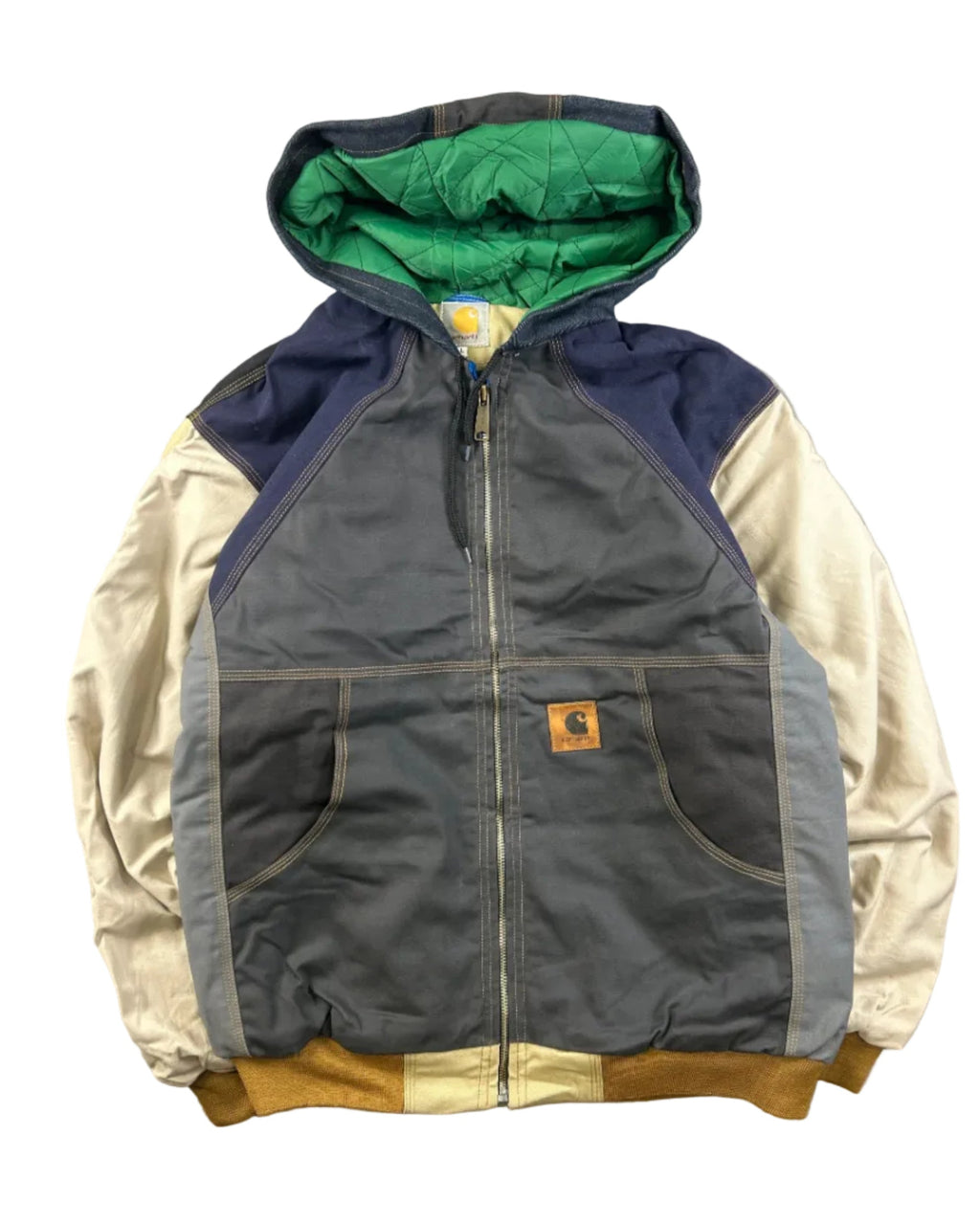 Carhartt reworked vintage jacket green – front view, size L