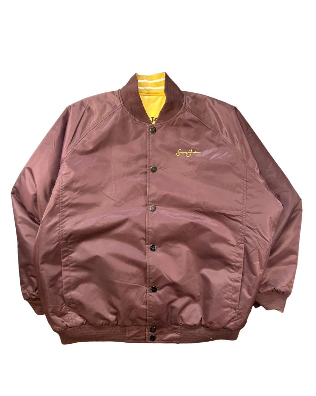 Vintage Sean John reversible bomber jacket edestä puoli 2, koko XL