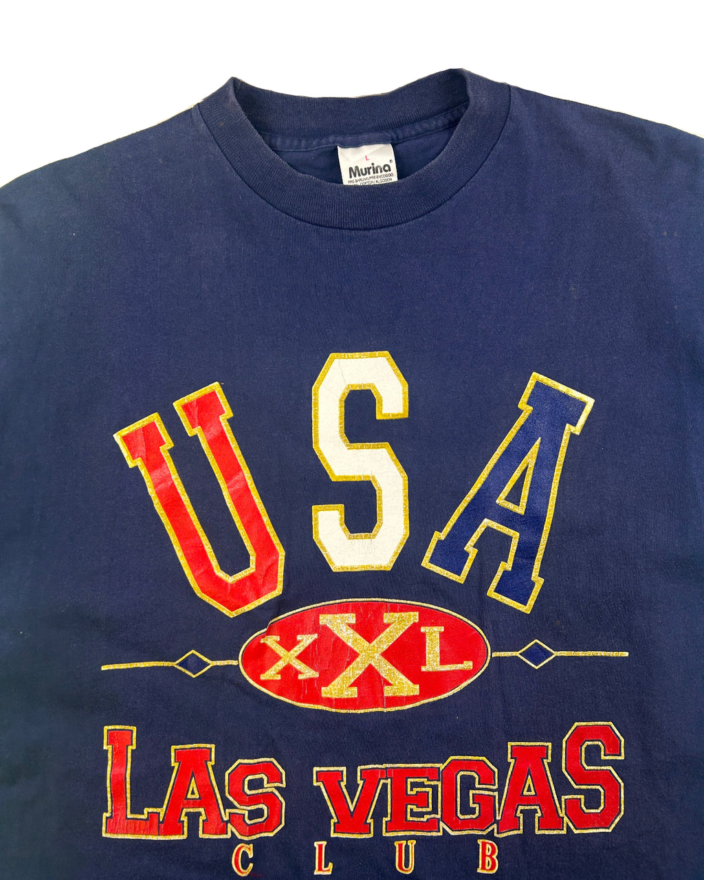Vintage 90s Las Vegas USA graphic t-shirt detailVintage 90s Las Vegas USA graphic t-shirt detail