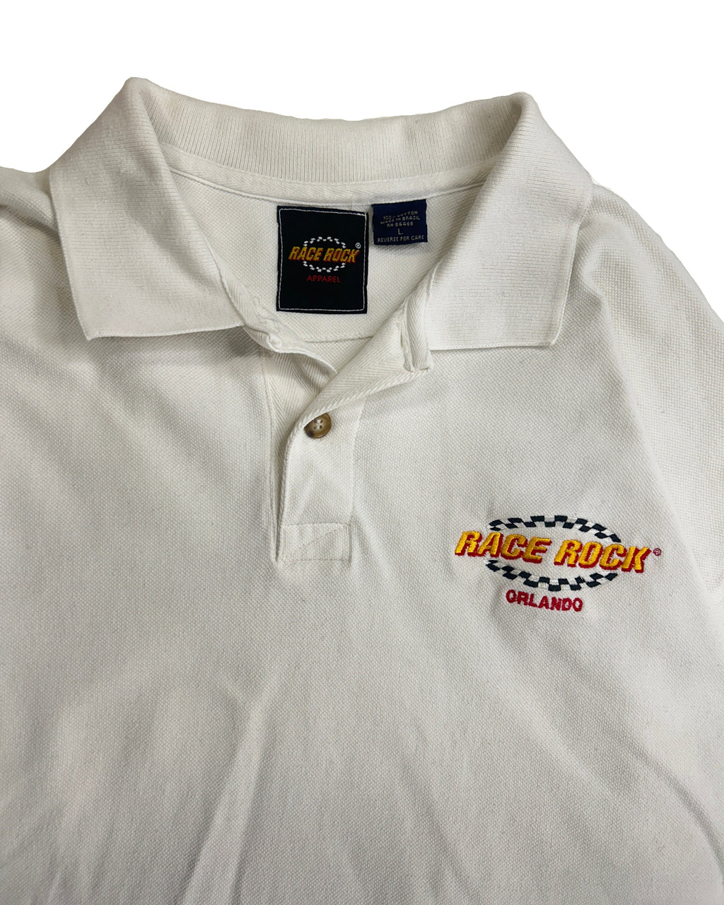 Race Rock Orlando polo shirt detail shot size L