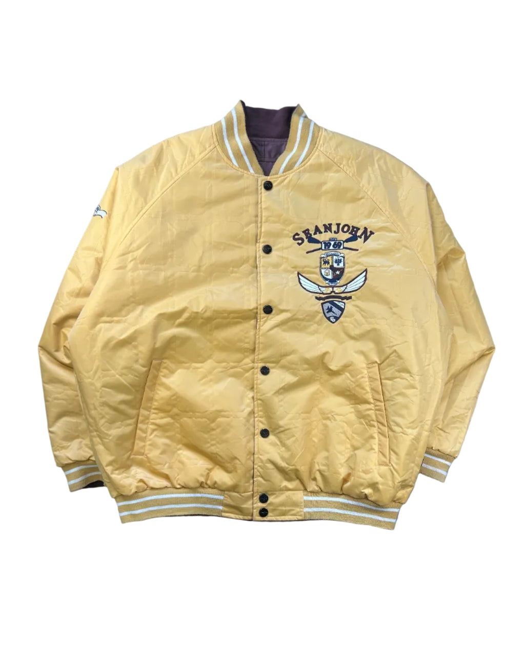Vintage Sean John reversible bomber jacket edestä puoli 1, koko XL
