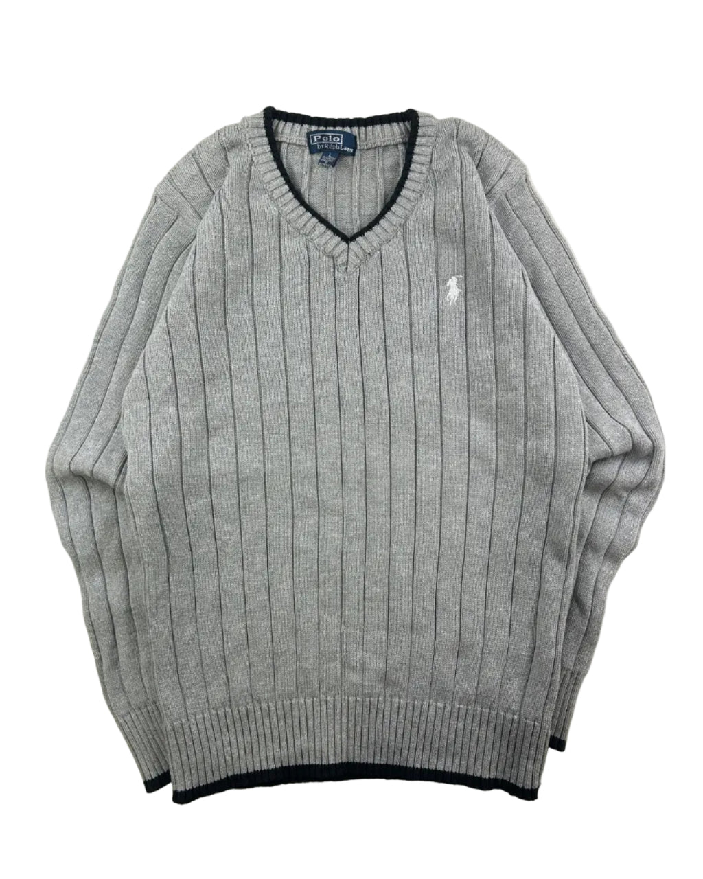 POLO RALPH LAUREN V-NECK RIBBED SWEATER
