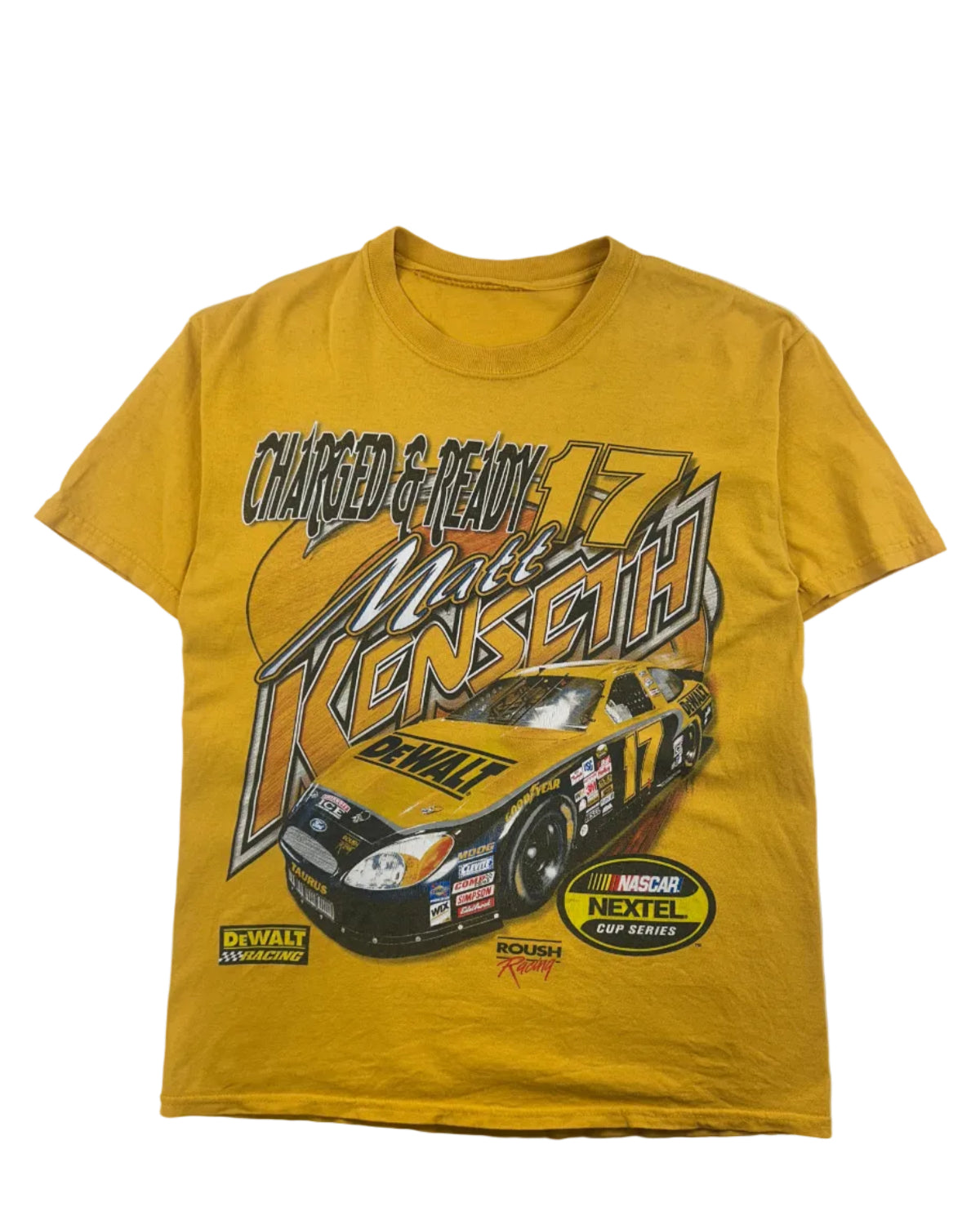 Matt Kenseth NASCAR DeWalt vintage t-shirt front view size L