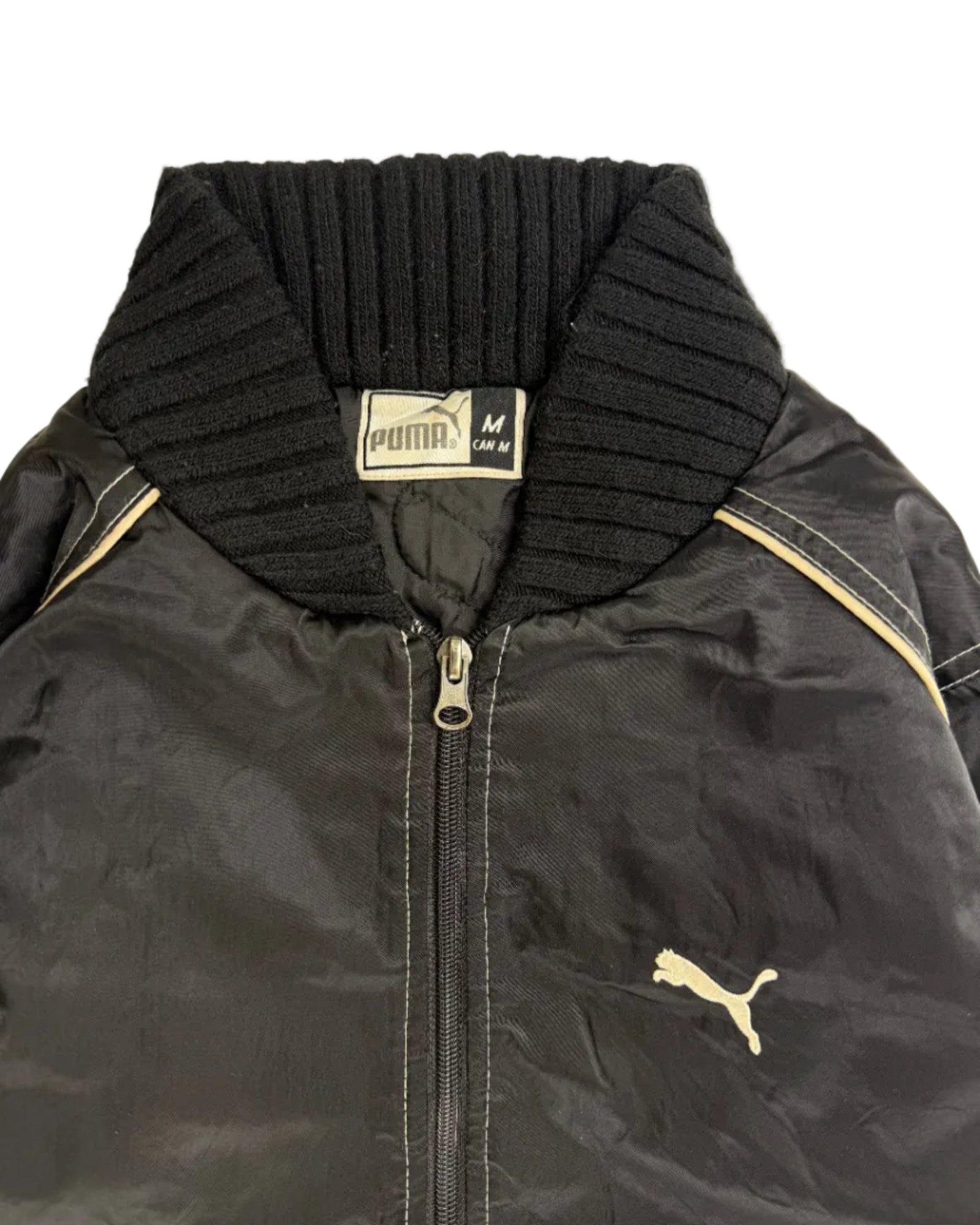 Vintage Puma bomber jacket – detail view, women's size M