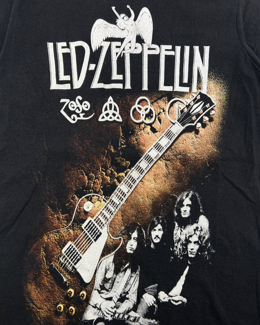 Vintage Led Zeppelin graafinen t-paita grafiikka lähikuva, koko S