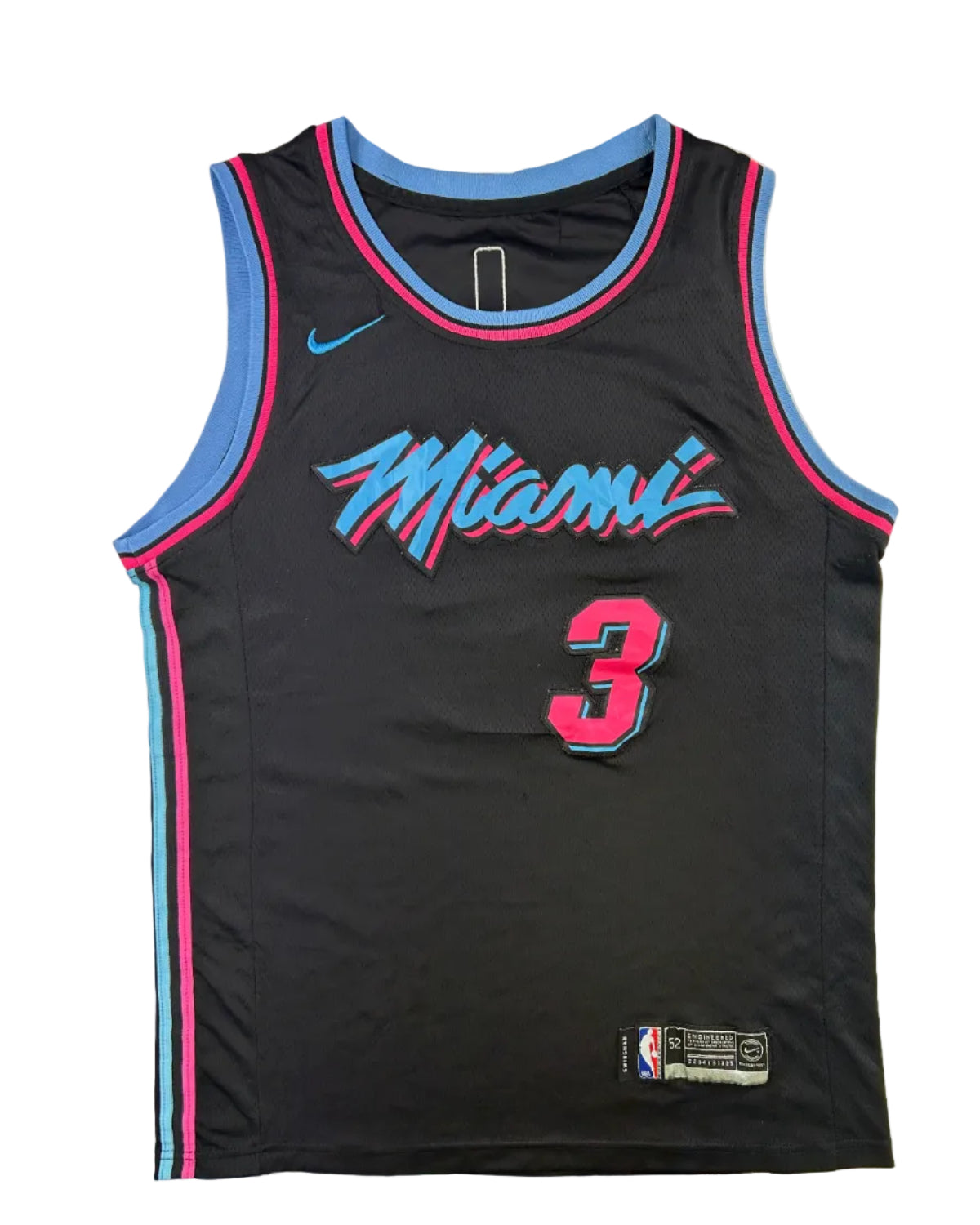 Vintage Nike Dwyane Wade #3 Miami Heat NBA jersey – front view, size XL