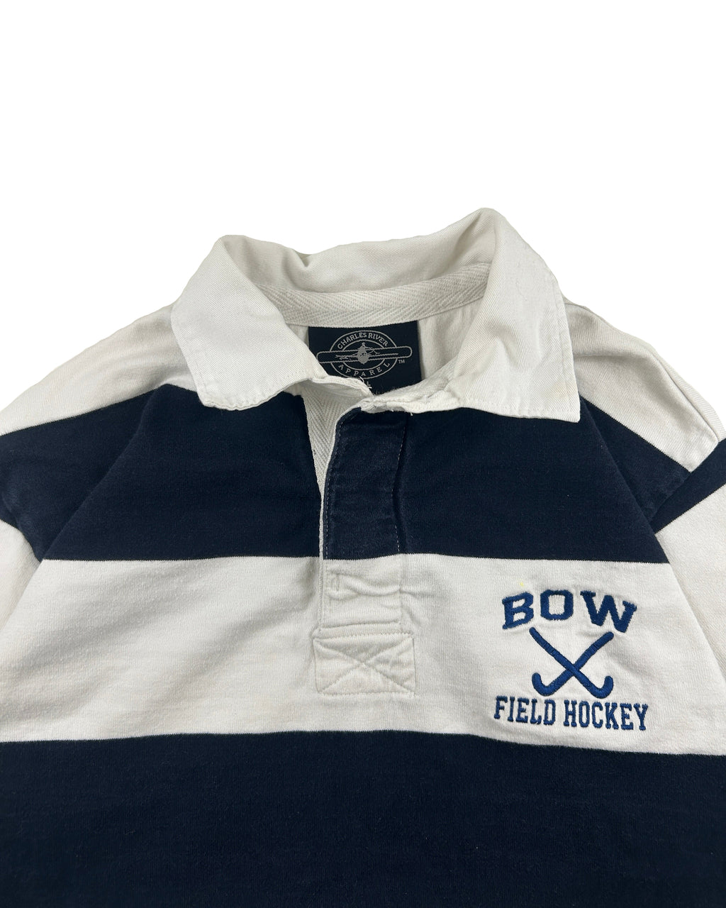 CHARLES RIVER APPAREL VINTAGE BOW FIELD HOCKEY RUGBY SHIRT