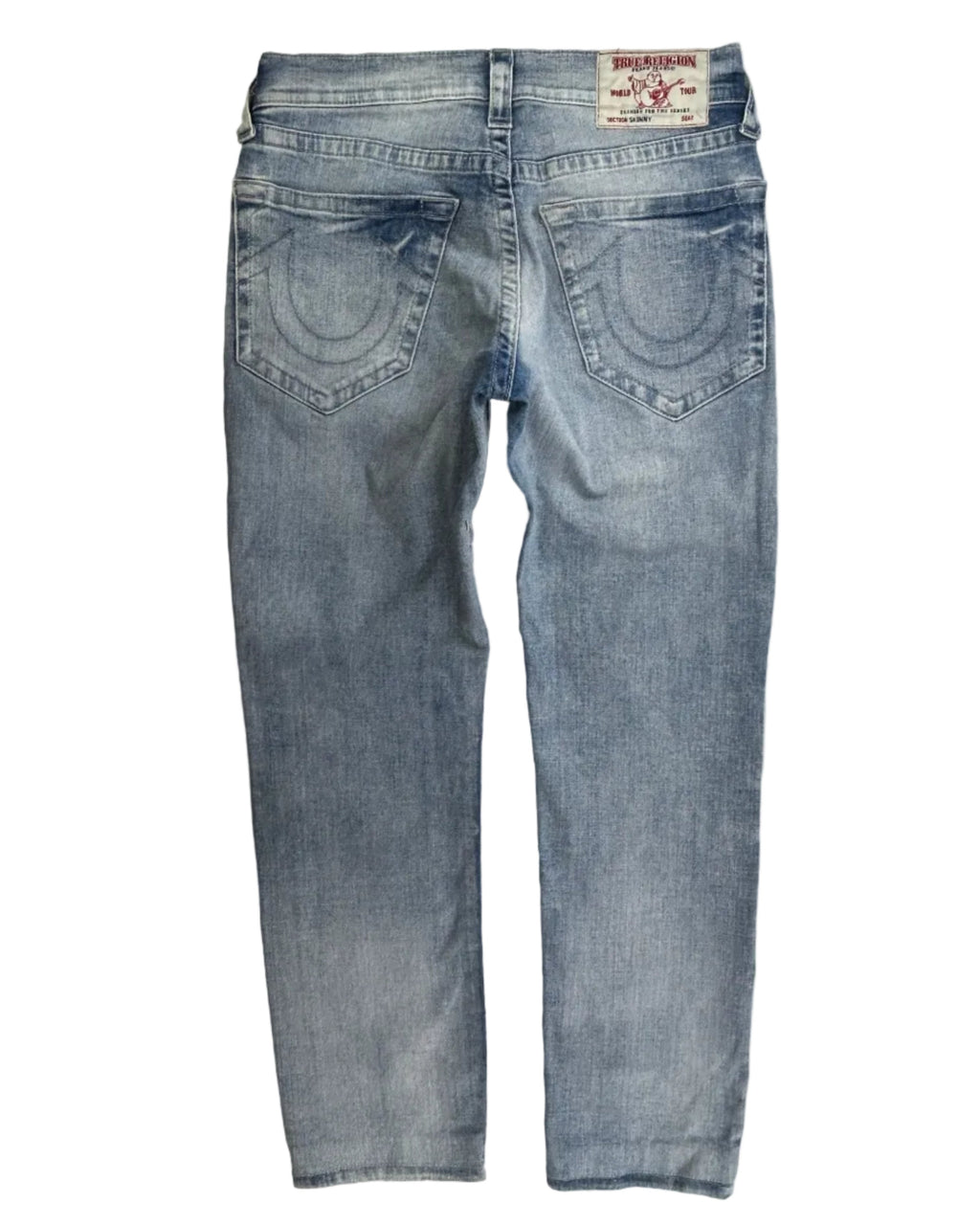 Vintage True Religion light wash skinny jeans – back view, size 30