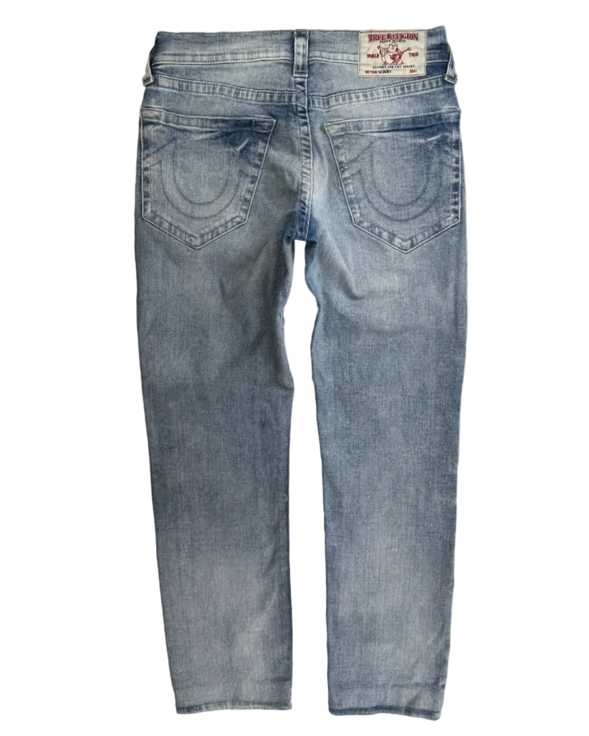 Vintage True Religion light wash skinny jeans – back view, size 30