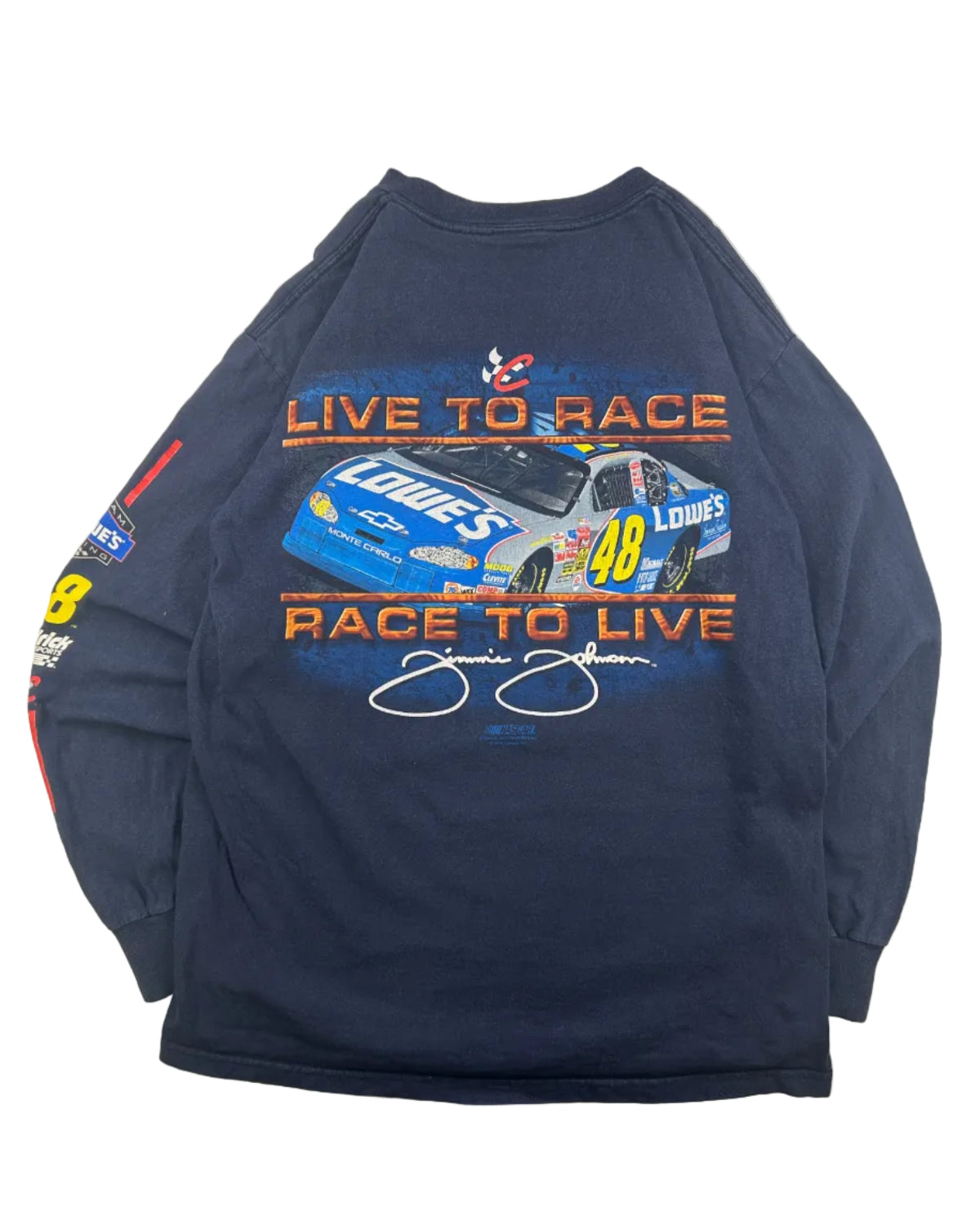 Vintage Jimmie Johnson NASCAR longsleeve back