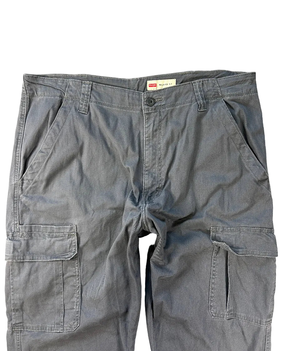 Vintage Wrangler relaxed fit cargo-housut yksityiskohta, koko W38 L30