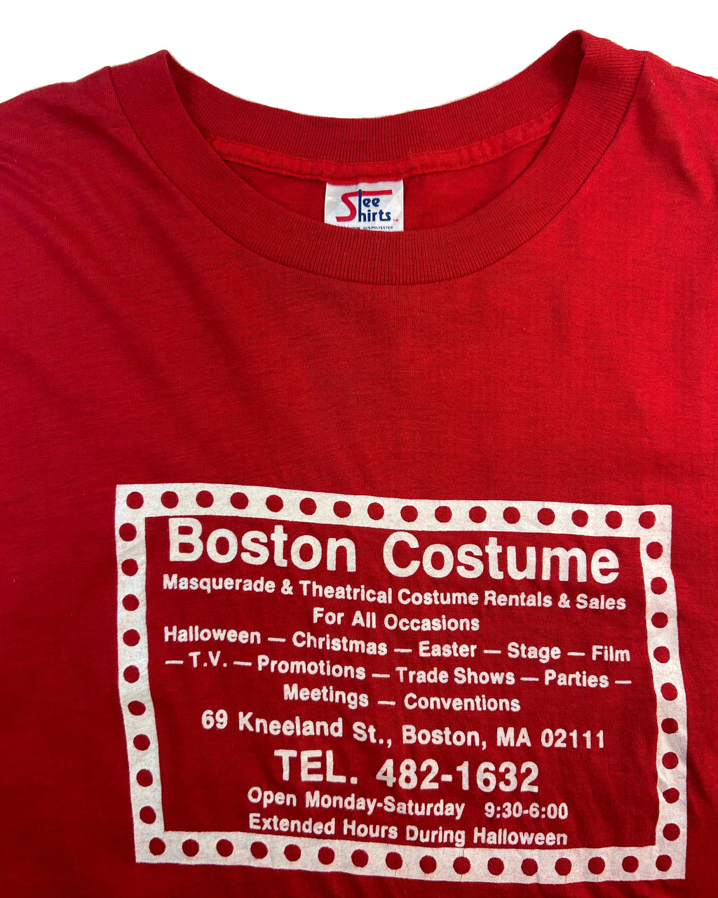 VINTAGE 80s BOSTON COSTUME SINGLE STITCH T-SHIRT