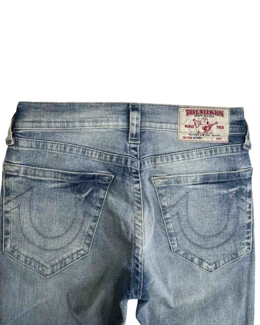 Vintage True Religion light wash skinny jeans – back detail, size 30