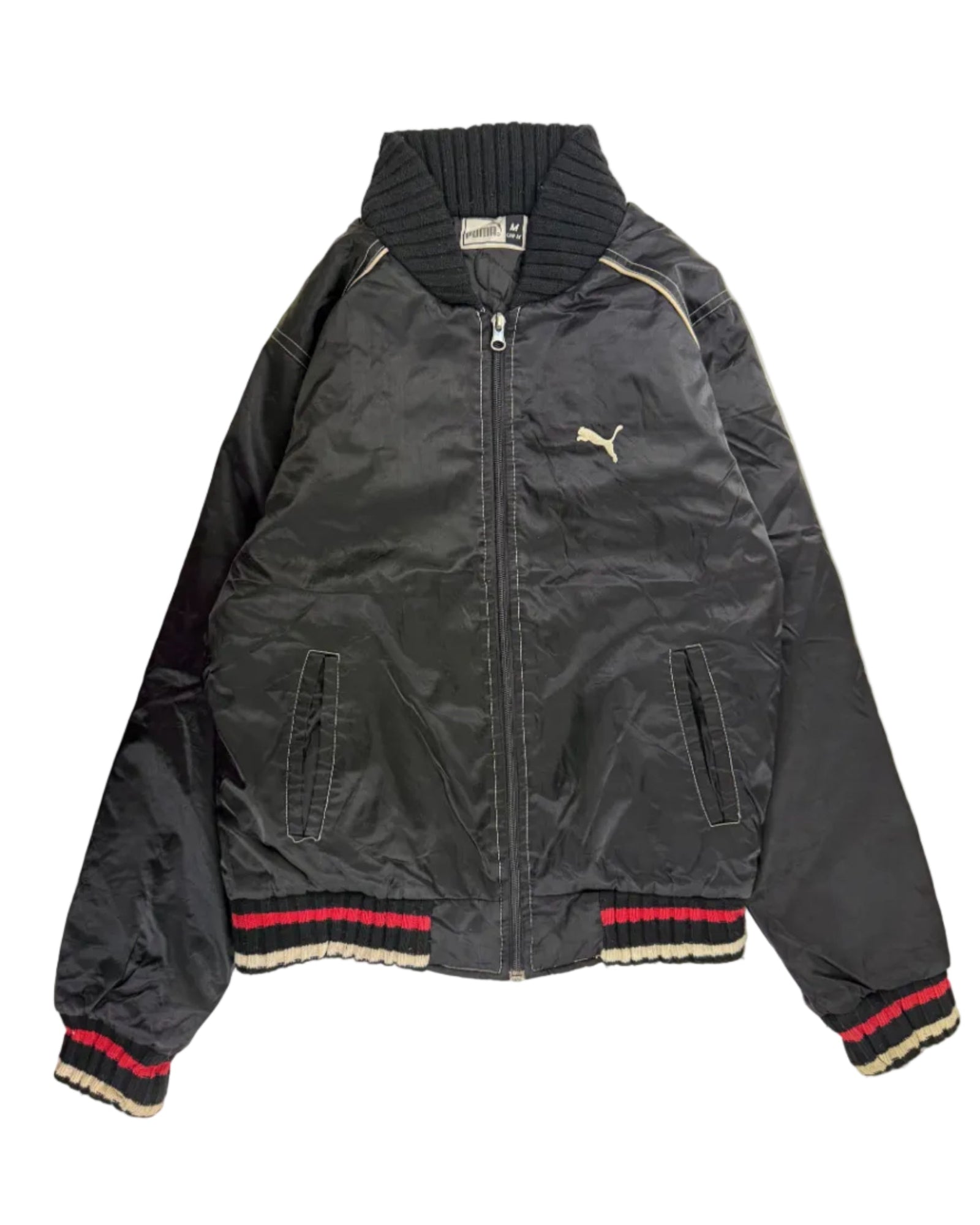Vintage Puma bomber jacket – front view, women's size M