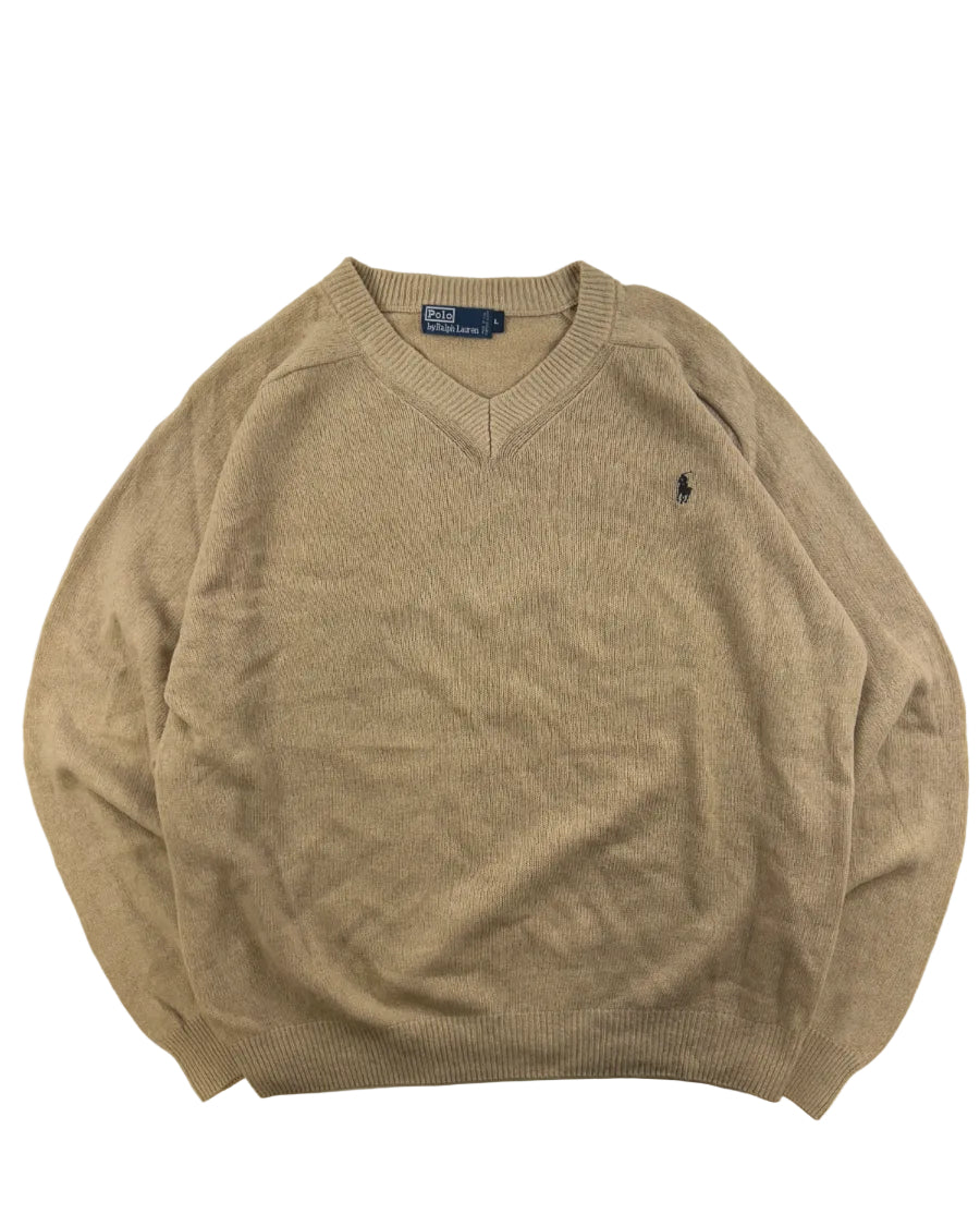 Vintage Polo Ralph Lauren wool V-neck sweater front