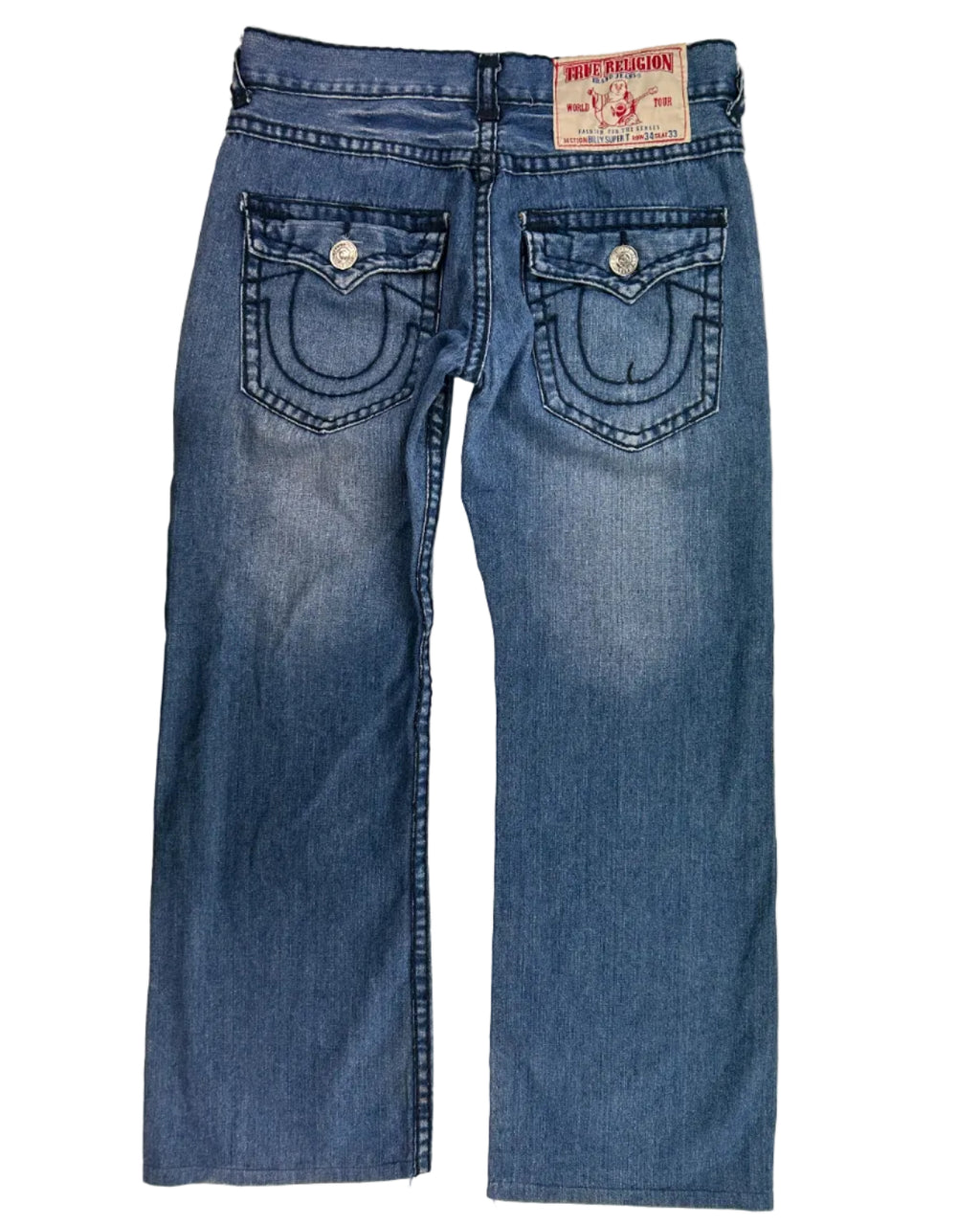 Vintage True Religion Billy Super T Jeans – back view, size W34 L33