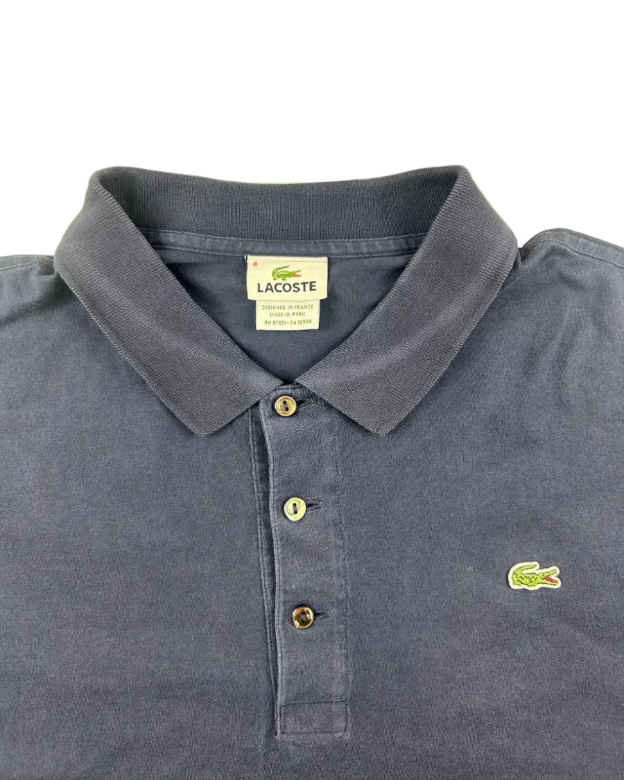 Lacoste polo shirt detail shot crocodile logo