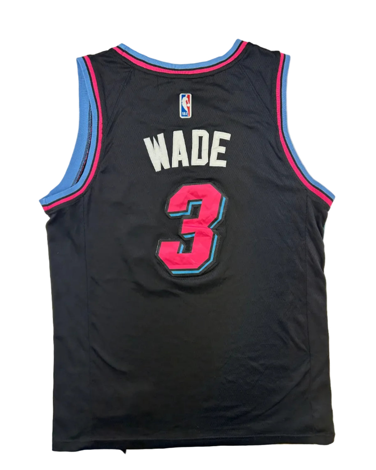 Vintage Nike Dwyane Wade #3 Miami Heat NBA jersey – back view, size XL