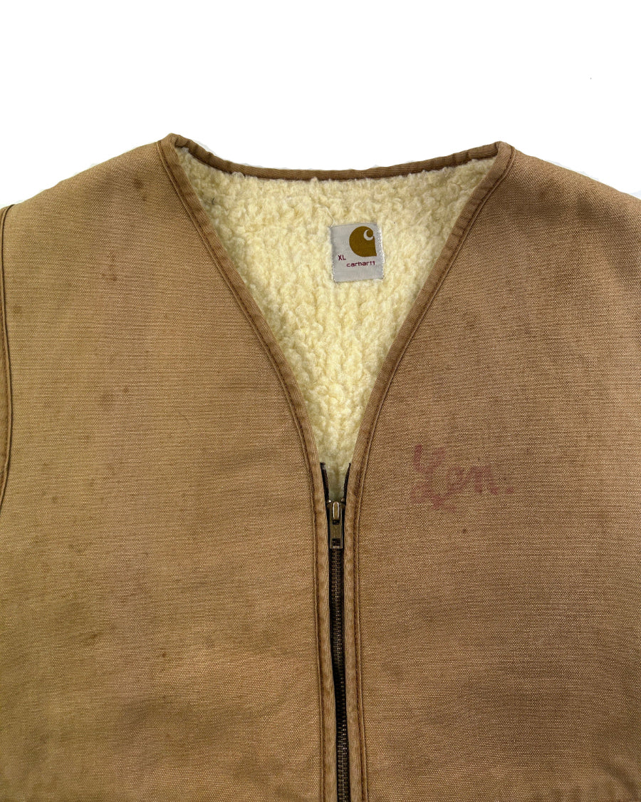 80s/90s VINTAGE CARHARTT SHERPA LINED WORK VEST