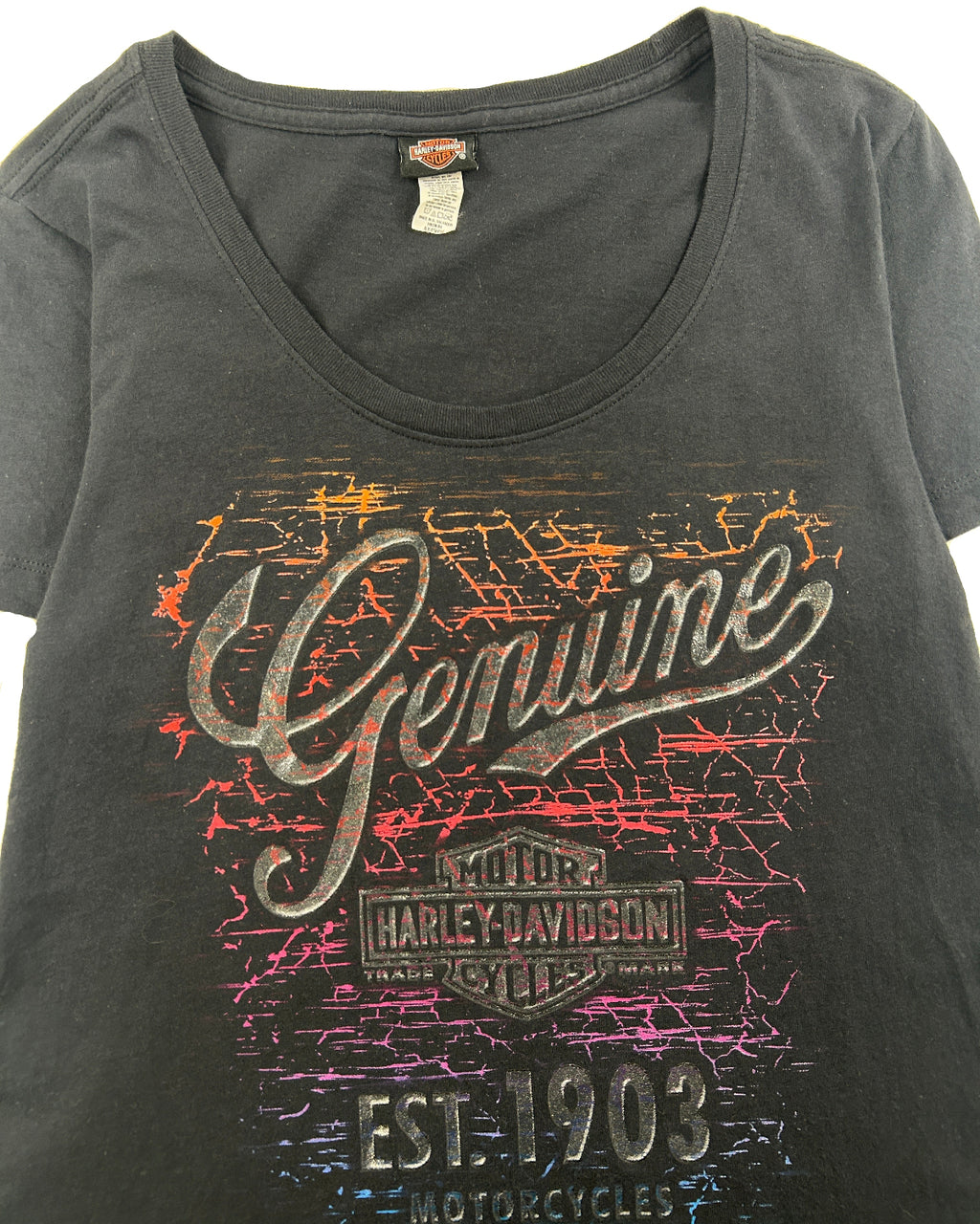 Harley Davidson vintage t-shirt detail shot women's size M