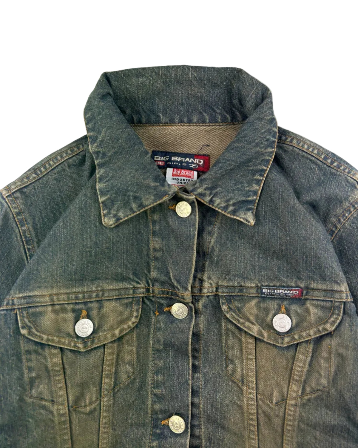 Vintage Big Band cropped denim jacket detail